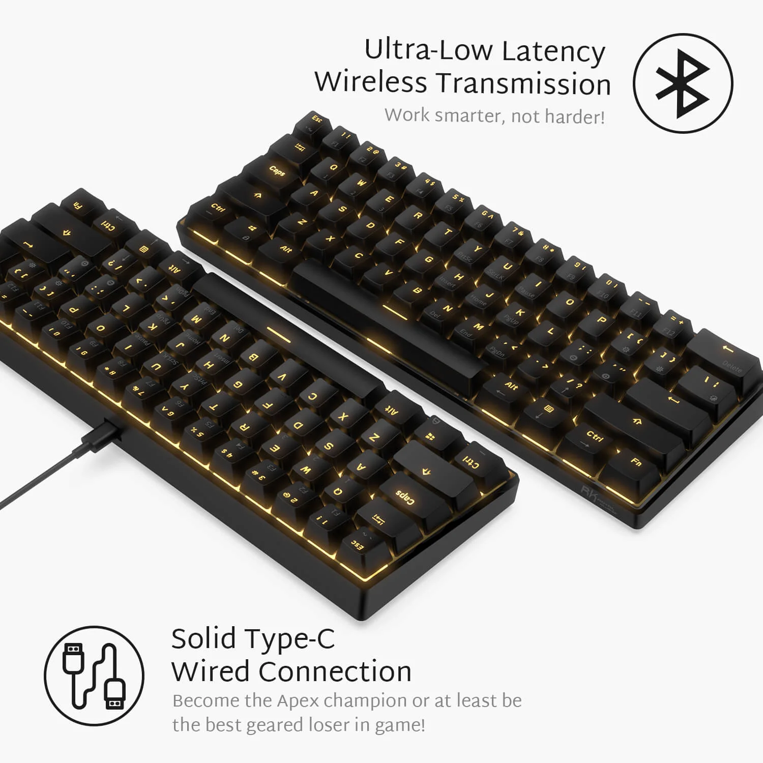 RK61 60% Wireless Mechanical Keyboard (Single Color Backlit) - Image 15