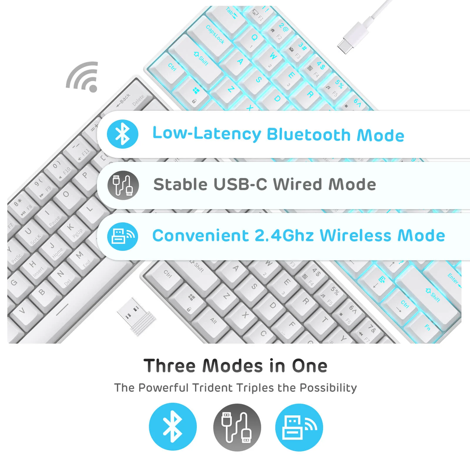 RK61 60% Wireless Mechanical Keyboard (Single Color Backlit) - Image 5